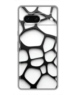 Чехол для Google Pixel 7 с картинкой «Белая объемная сетка»