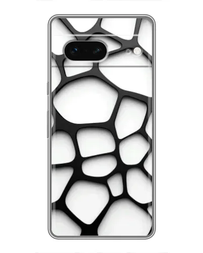 Чехол для Google Pixel 7 с картинкой «Белая объемная сетка»