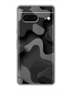Чехол для Google Pixel 7 с картинкой «Темный абстрактный камуфляж»