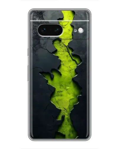 Чехол для Google Pixel 7 с картинкой «Салатовый разлом скалы»