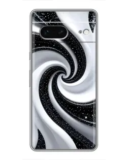 Чехол для Google Pixel 7 с картинкой «Черно-белая спираль»