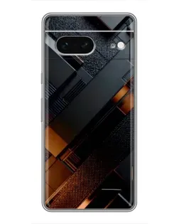Чехол для Google Pixel 7 с картинкой «Черные геометрические блоки»