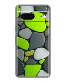 Чехол для Google Pixel 7 с картинкой «Яркая неоновая галька»