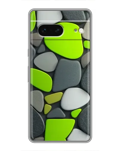 Чехол для Google Pixel 7 с картинкой «Яркая неоновая галька»
