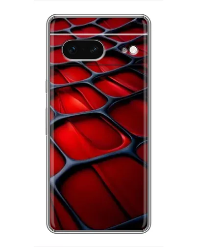 Чехол для Google Pixel 7 с картинкой «Красная глянцевая сетка»