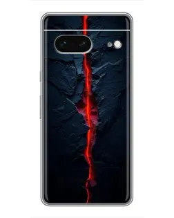 Чехол для Google Pixel 7 с картинкой «Kрасная лавовая трещина»