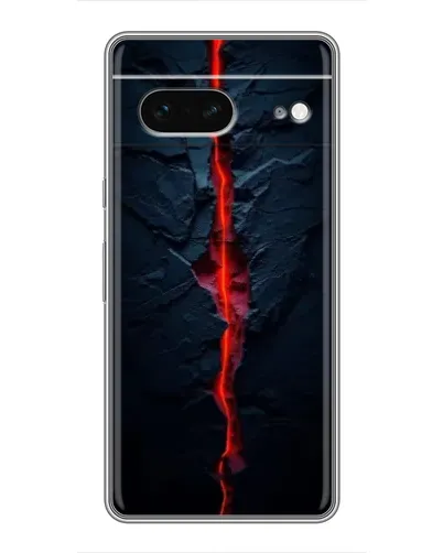Чехол для Google Pixel 7 с картинкой «Kрасная лавовая трещина»