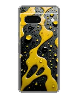 Чехол для Google Pixel 7 с картинкой «Жидкое желтое золото»