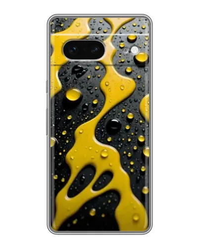 Чехол для Google Pixel 7 с картинкой «Жидкое желтое золото»