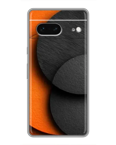 Чехол для Google Pixel 7 с картинкой «Геометрия оранжевых кругов»
