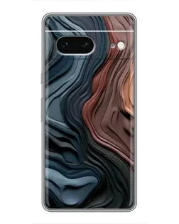 Чехол для Google Pixel 7 с картинкой «Цветные волны каньона»