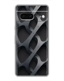 Чехол для Google Pixel 7 с картинкой «Объемное серое плетение»