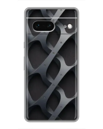 Чехол для Google Pixel 7 с картинкой «Объемное серое плетение»