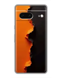 Чехол для Google Pixel 7 с картинкой «Оранжевый разлом»