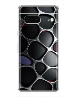 Чехол для Google Pixel 7 с картинкой «Объемная темная решетка»