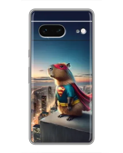 Чехол для Google Pixel 7 с картинкой «Капи-мен супергерой»