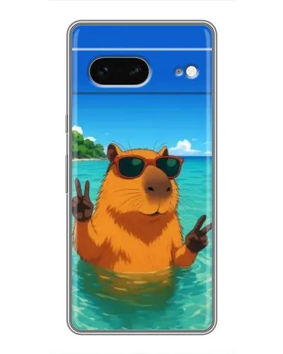 Чехол для Google Pixel 7 с картинкой «Морская капибара»
