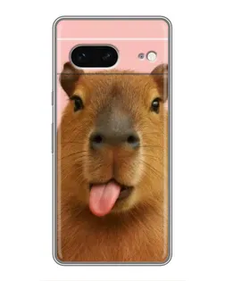 Чехол для Google Pixel 7 с картинкой «Капибара с языком»