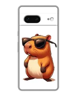 Чехол для Google Pixel 7 с картинкой «Капибара в очках»