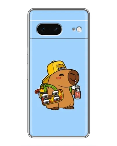Чехол для Google Pixel 7 с картинкой «Капибара на скейте»