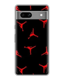 Чохол для Google Pixel 7A з картинкою «Jordan Red Pattern»