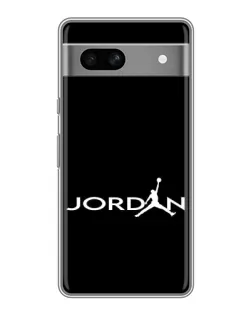 Чохол для Google Pixel 7A з картинкою «Jordan White Logo»