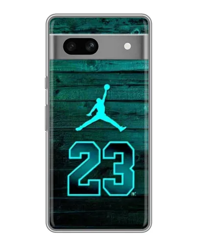 Чехол для Google Pixel 7A с картинкой «Jordan Cyan 23»