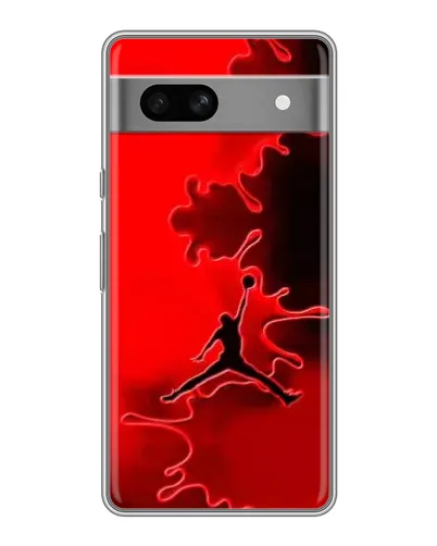 Чехол для Google Pixel 7A с картинкой «Jordan Red Smoke»