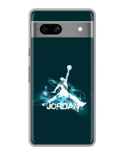 Чехол для Google Pixel 7A с картинкой «Jordan Blue Fire»