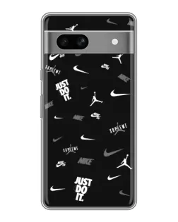 Чохол для Google Pixel 7A з картинкою «Nike Black Pattern»
