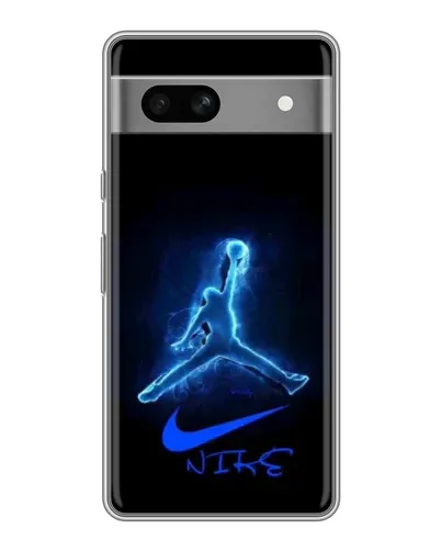 Чехол для Google Pixel 7A с картинкой «Jordan Neon Blue»
