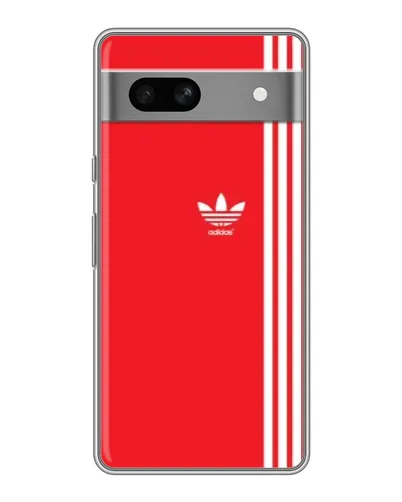 Чохол для Google Pixel 7A з картинкою «Червоний мінімалізм Adidas»