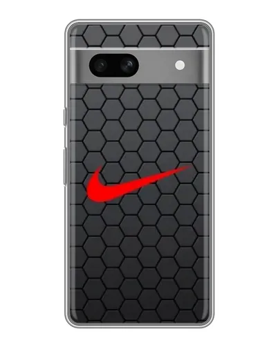 Чехол для Google Pixel 7A с картинкой «Nike — карбоновая сетка»