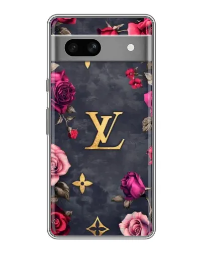 Чохол для Google Pixel 7A з картинкою «Квітковий Louis Vuitton»