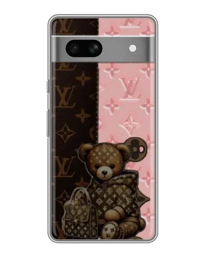 Чохол для Google Pixel 7A з картинкою «Ведмедик у стилі LV»