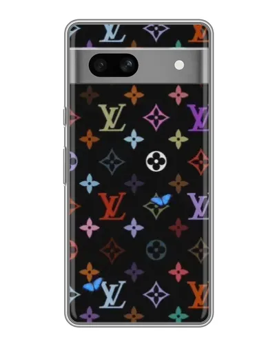 Чохол для Google Pixel 7A з картинкою «Кольорова монограма LV»