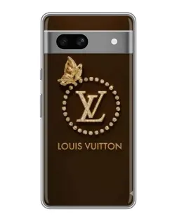 Чохол для Google Pixel 7A з картинкою «LV — золота печатка»