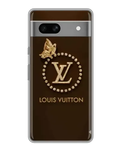 Чохол для Google Pixel 7A з картинкою «LV — золота печатка»