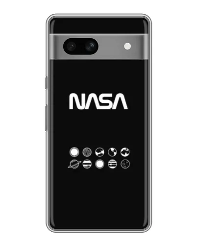 Чехол для Google Pixel 7A с картинкой «NASA — технический принт»