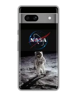 Чехол для Google Pixel 7A с картинкой «Астронавт на Луне»