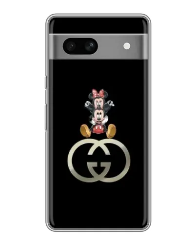 Чехол для Google Pixel 7A с картинкой «Минни Маус на лого»