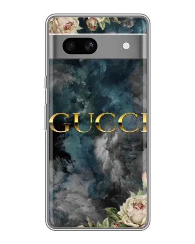 Чехол для Google Pixel 7A с картинкой «Абстрактные цветы Gucci»
