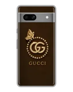 Чехол для Google Pixel 7A с картинкой «Gucci — золотая бабочка»