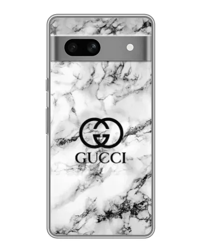 Чехол для Google Pixel 7A с картинкой «Gucci — мраморный шик»