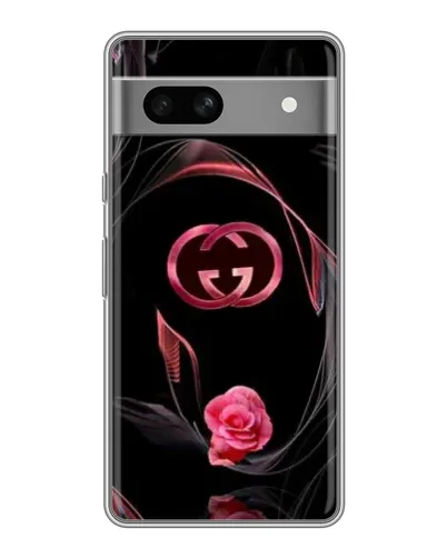 Чехол для Google Pixel 7A с картинкой «Gucci — неоновая роза»