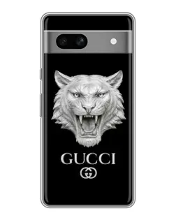 Чохол для Google Pixel 7A з картинкою «Gucci — срібний лев»