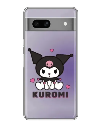 Чохол для Google Pixel 7A з картинкою «Kuromi — фіолетовий арт»