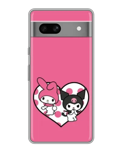 Чохол для Google Pixel 7A з картинкою «Kuromi та My Melody»