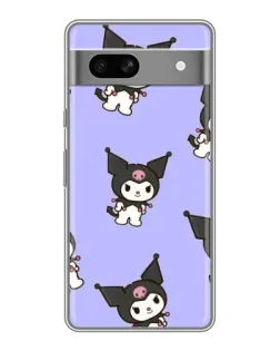 Чехол для Google Pixel 7A с картинкой «Паттерн с Kuromi»