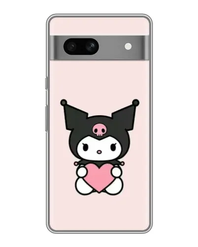 Чохол для Google Pixel 7A з картинкою «Kuromi та серце»
